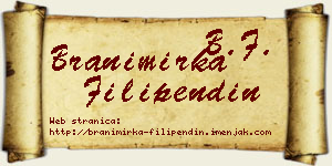 Branimirka Filipendin vizit kartica